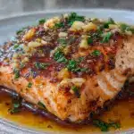 Baked Salmon with Crispy Garlic Butter Crust - featured image