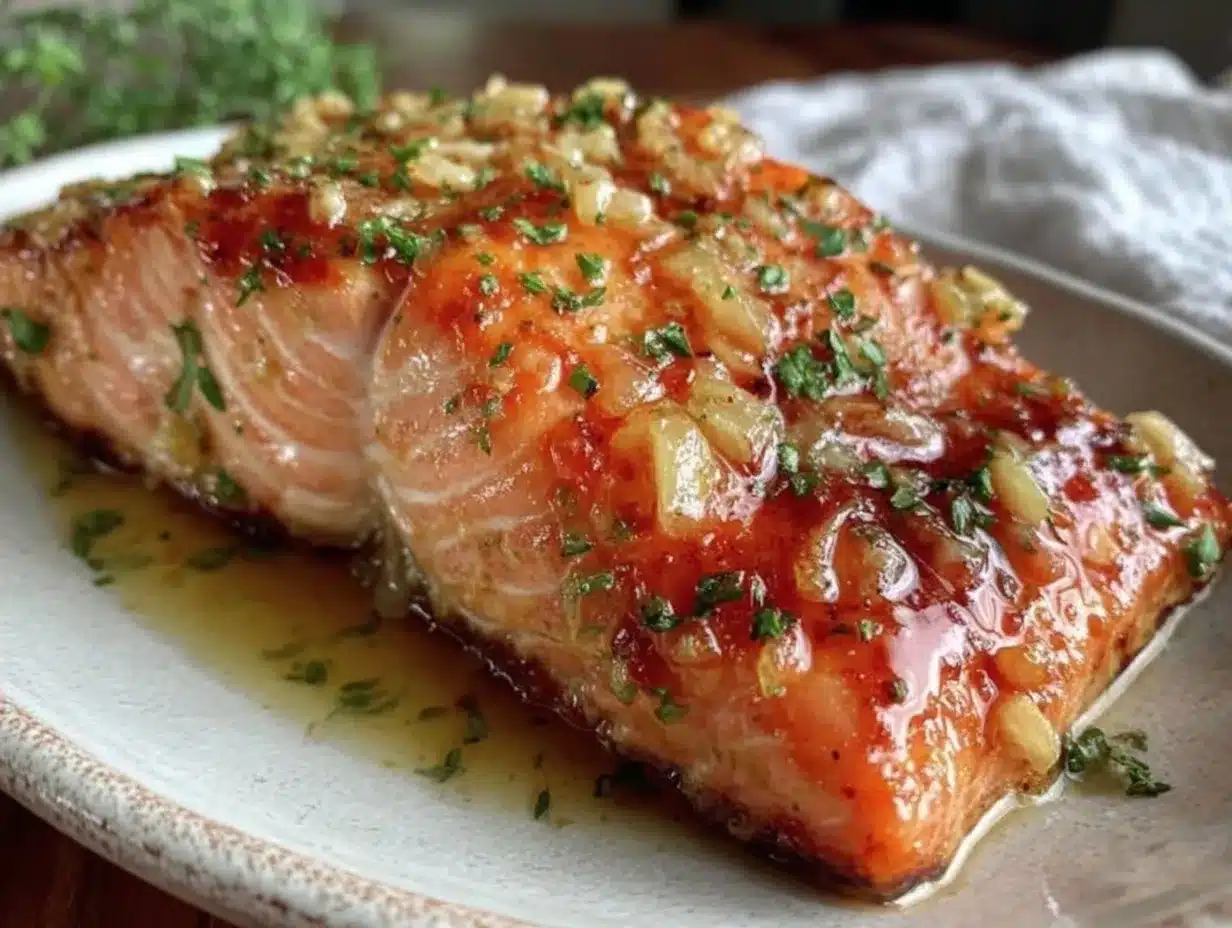 Baked Salmon: Easy Crispy Garlic Butter One-Pan Weeknight Dinner 4 Baked Salmon with Crispy Garlic Butter Crust preparation steps