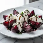 balsamic roasted beets with goat cheese - featured image