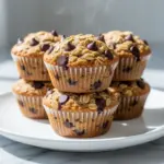 banana chocolate chip baked oatmeal cups - featured image
