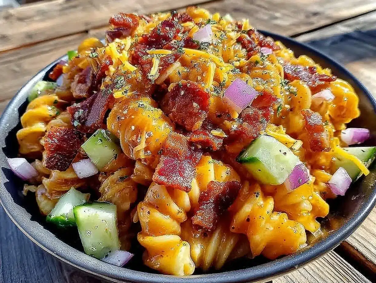 Labor Day BBQ Pasta Salad: 10-Min No-Cook Side 4 BBQ Pasta Salad preparation steps