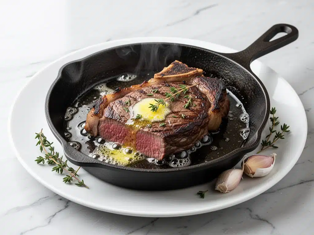 cast iron ribeye steak - featured image