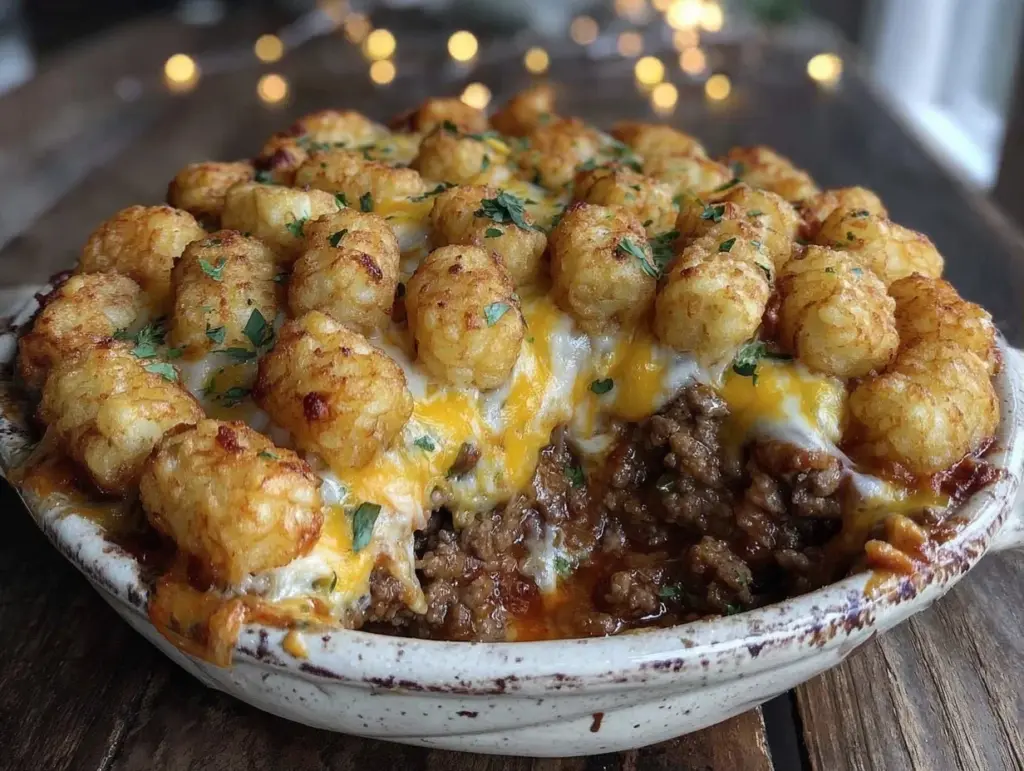 cheesy ground beef casserole - featured image