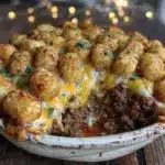 cheesy ground beef casserole - featured image