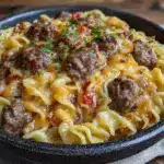 cheesy ground beef goulash - featured image