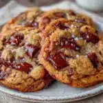 chewy brown butter chocolate chip cookies - featured image