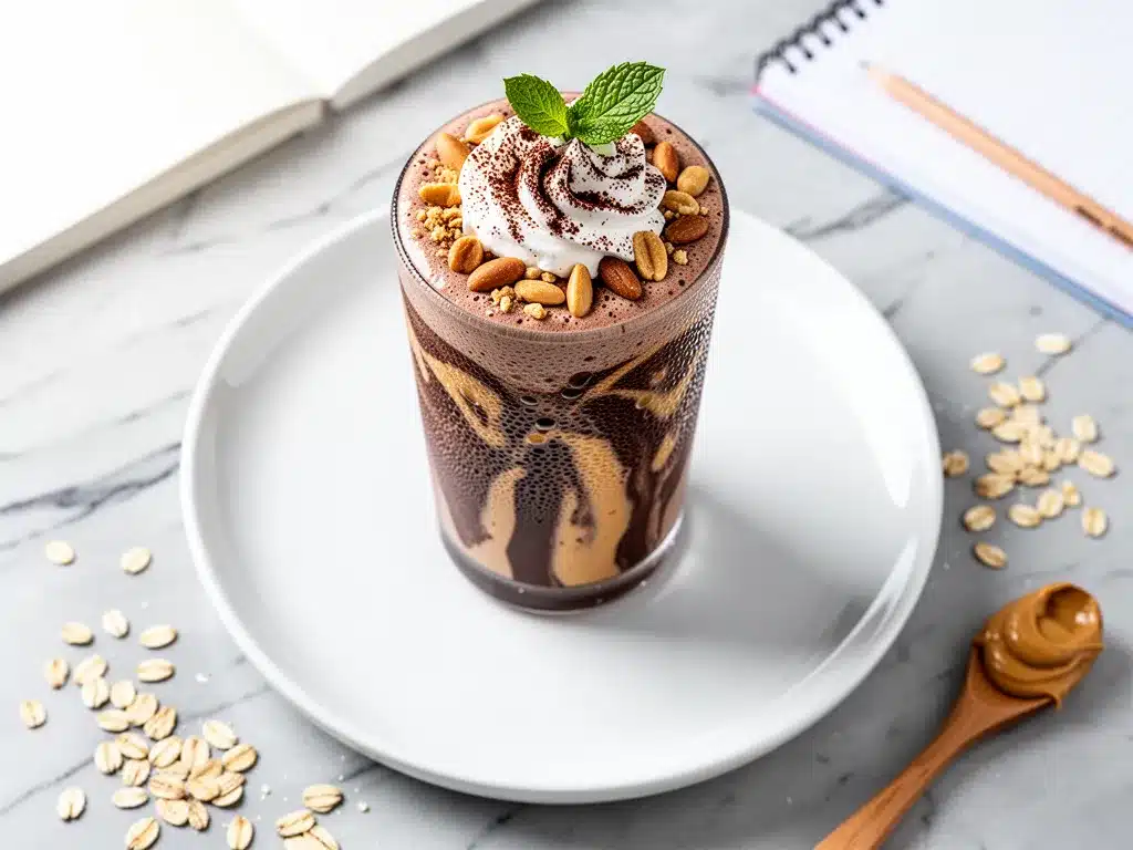 Chocolate Peanut Butter Overnight Breakfast Shake: Easy School Mornings 4 Chocolate Peanut Butter Overnight Breakfast Shake preparation steps