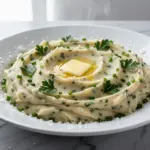 creamy herb whipped mashed potatoes - featured image