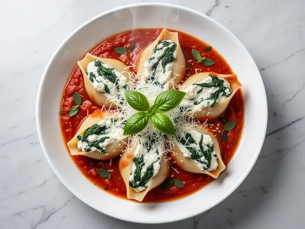 Creamy Spinach Ricotta Stuffed Shells: Easy Weeknight Dinner 4 creamy spinach ricotta stuffed shells preparation steps
