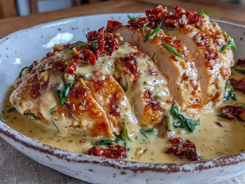 creamy tuscan chicken breast - featured image