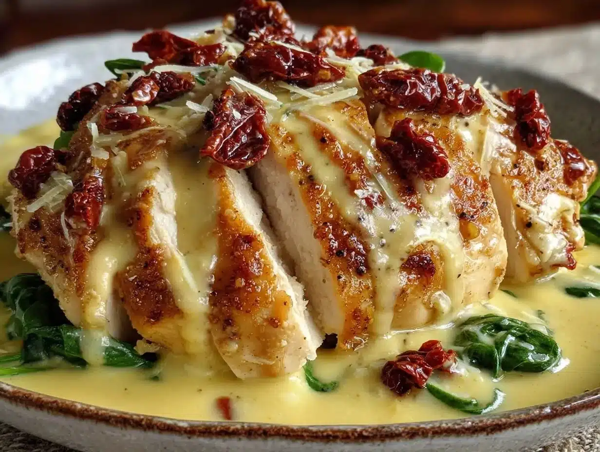 Creamy Tuscan Chicken Breast: Easy 15-Min Weeknight Dinner 4 creamy tuscan chicken breast preparation steps