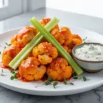 crispy buffalo cauliflower bites - featured image