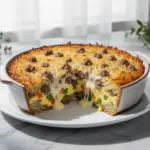 crispy hash brown breakfast casserole - featured image