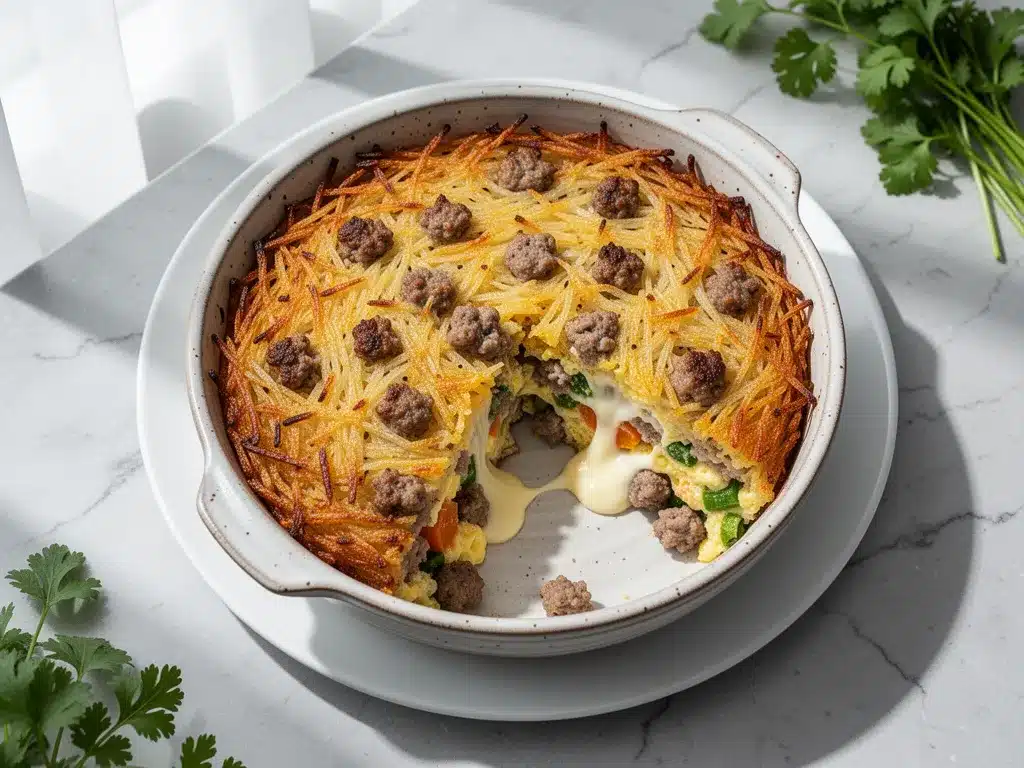 Crispy Hash Brown Breakfast Casserole: Best Weekend Brunch Recipe 4 crispy hash brown breakfast casserole preparation steps