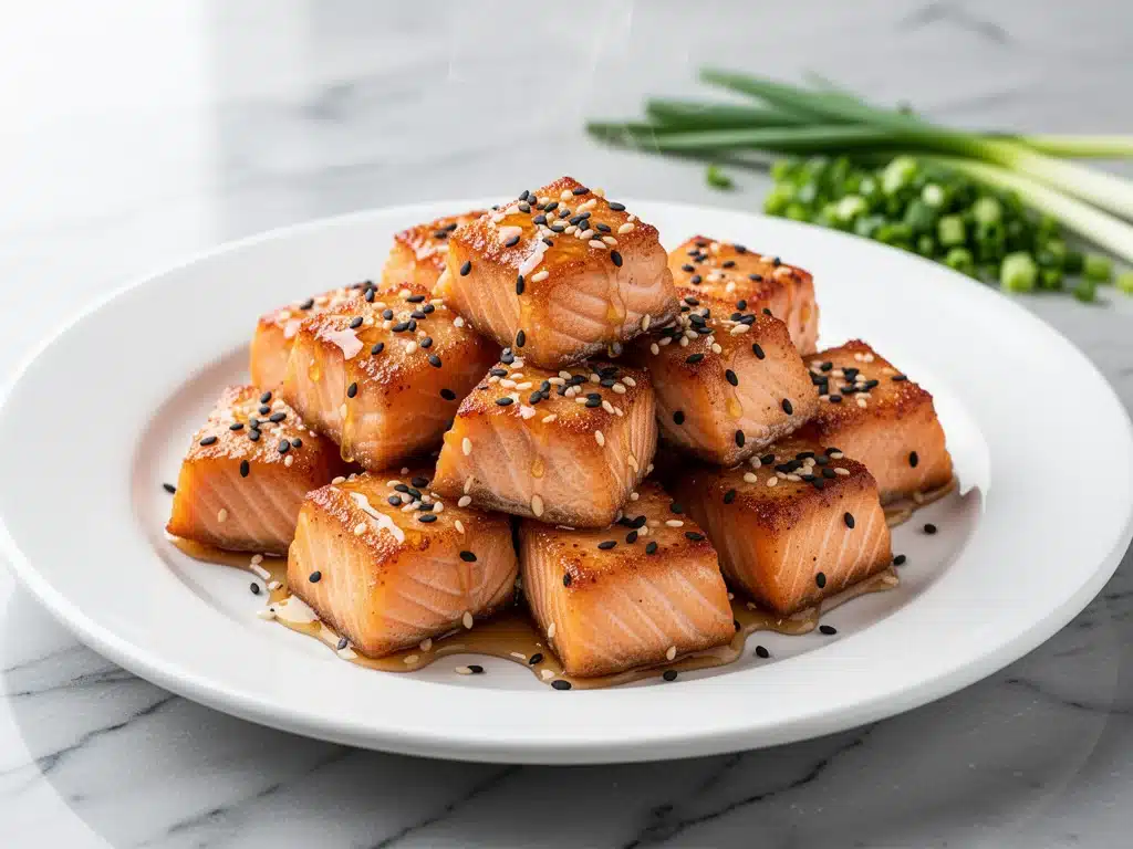 Crispy Honey Garlic Salmon Bites - featured image