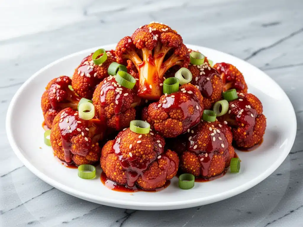 Crispy Korean Gochujang Cauliflower Wings - featured image