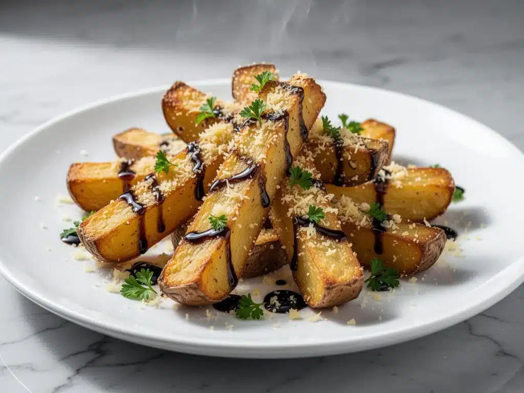 crispy parmesan truffle fries - featured image