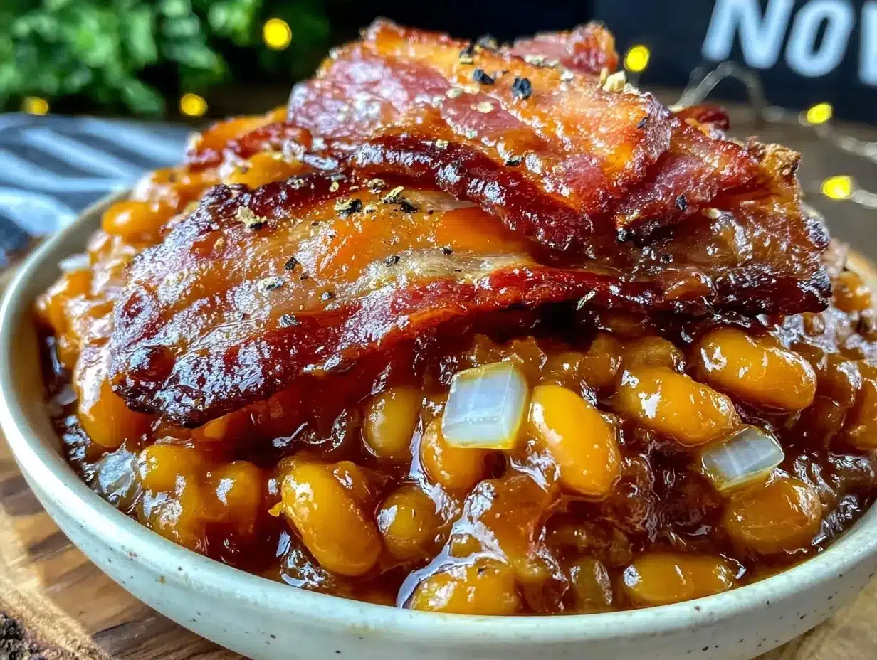 Labor Day Crockpot BBQ Baked Beans: 5-Ingredient Crockpot Beans 4 crockpot baked beans preparation steps