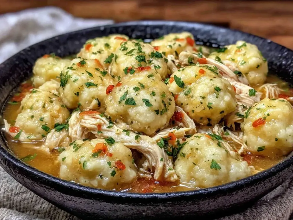 crockpot chicken and dumplings - featured image
