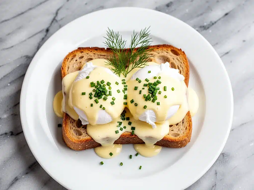 Restaurant-Style Eggs Benedict: Easy Hollandaise Recipe 4 eggs benedict preparation steps