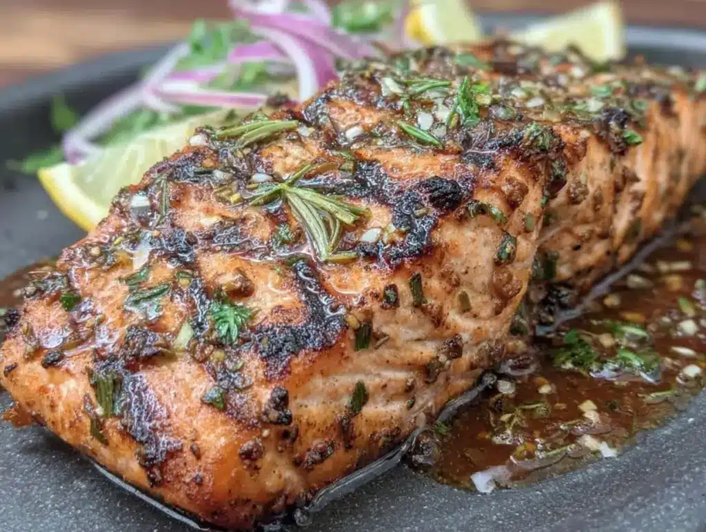end of summer grilled salmon - featured image