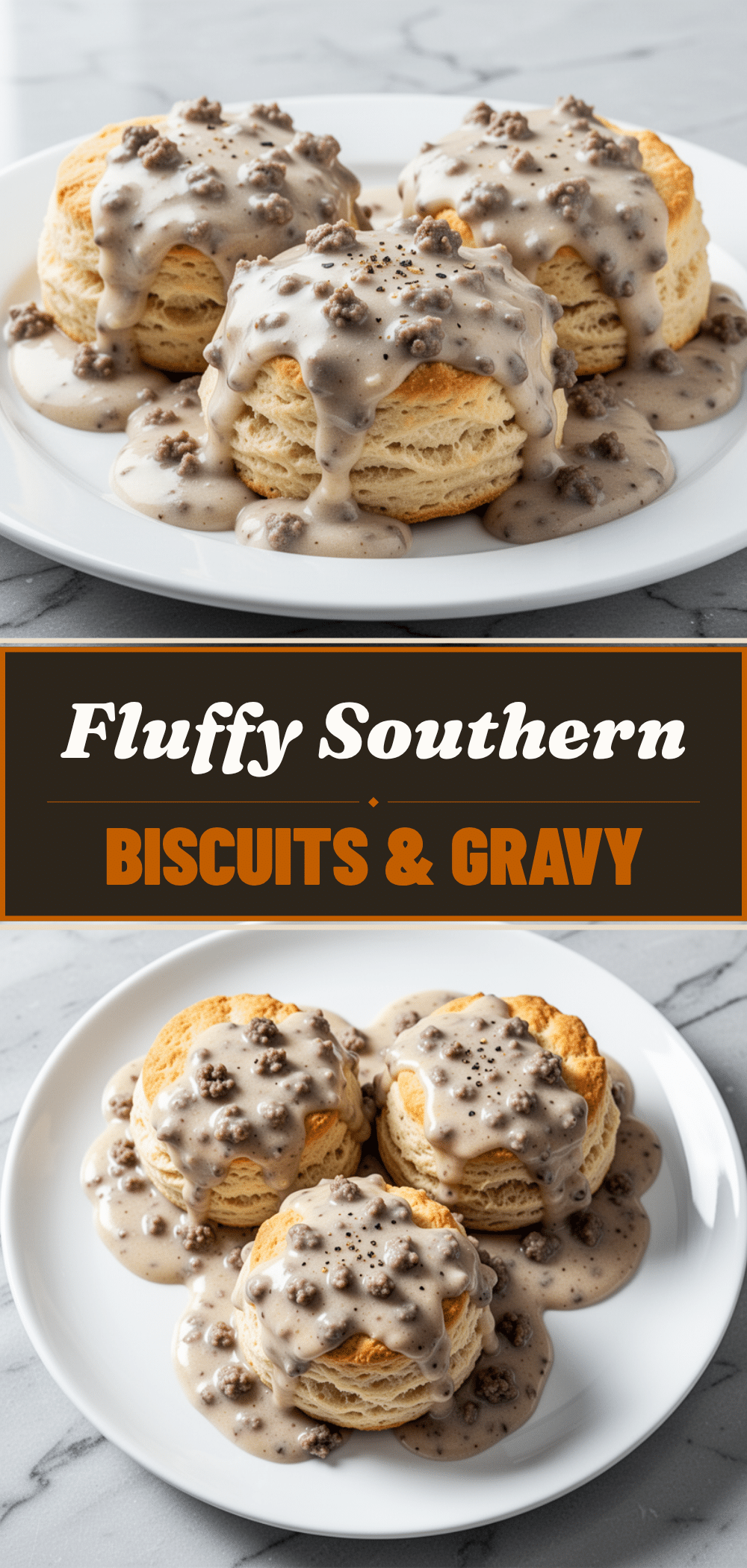 Fluffy Buttermilk Biscuits: 15-Minute Best Sausage Gravy 5 fluffy buttermilk biscuits with sausage gravy recipe