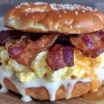 fluffy egg cheese sandwich - featured image