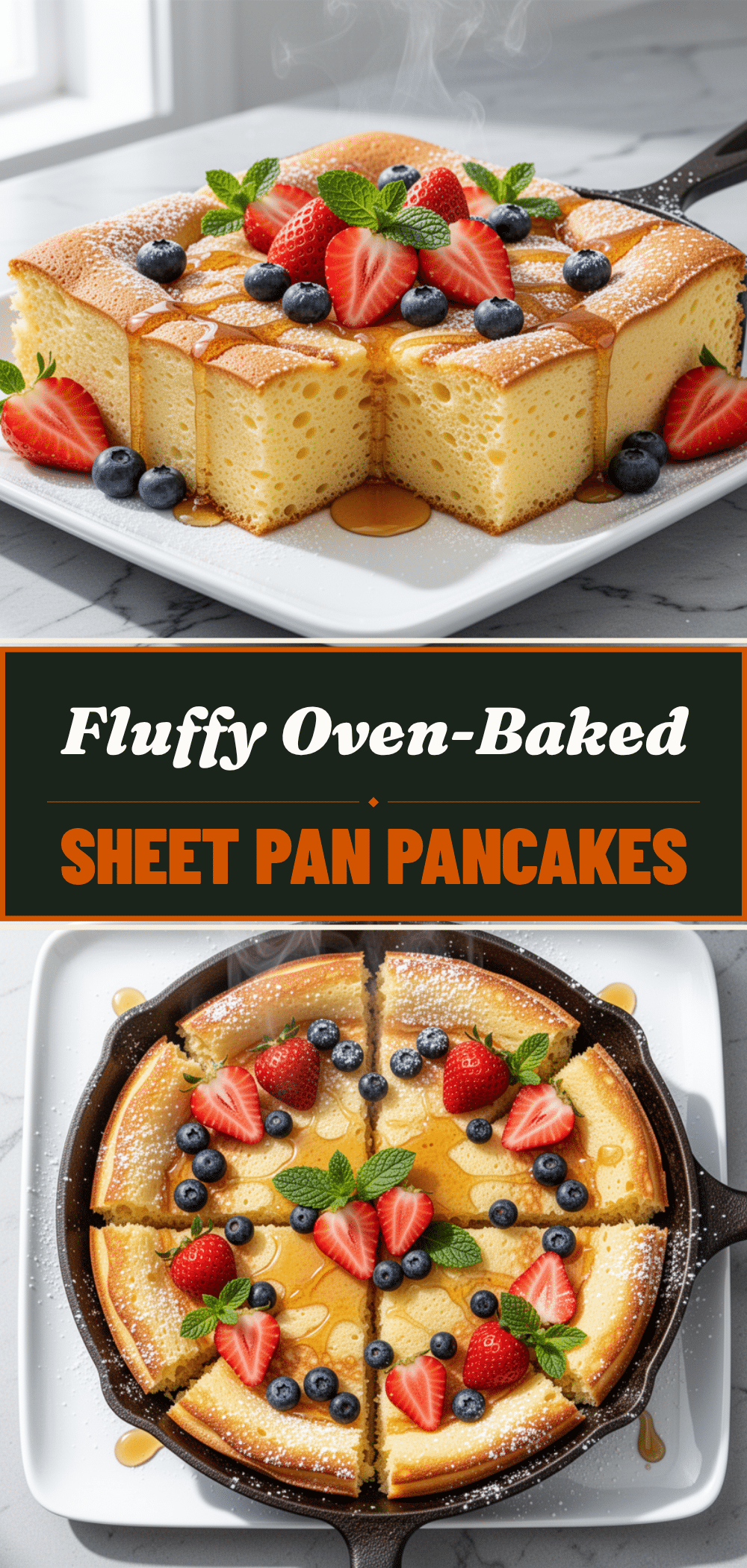 Fluffy Sheet Pan Pancakes: 5-Ingredient Weeknight Breakfast 5 Fluffy Sheet Pan Pancakes recipe