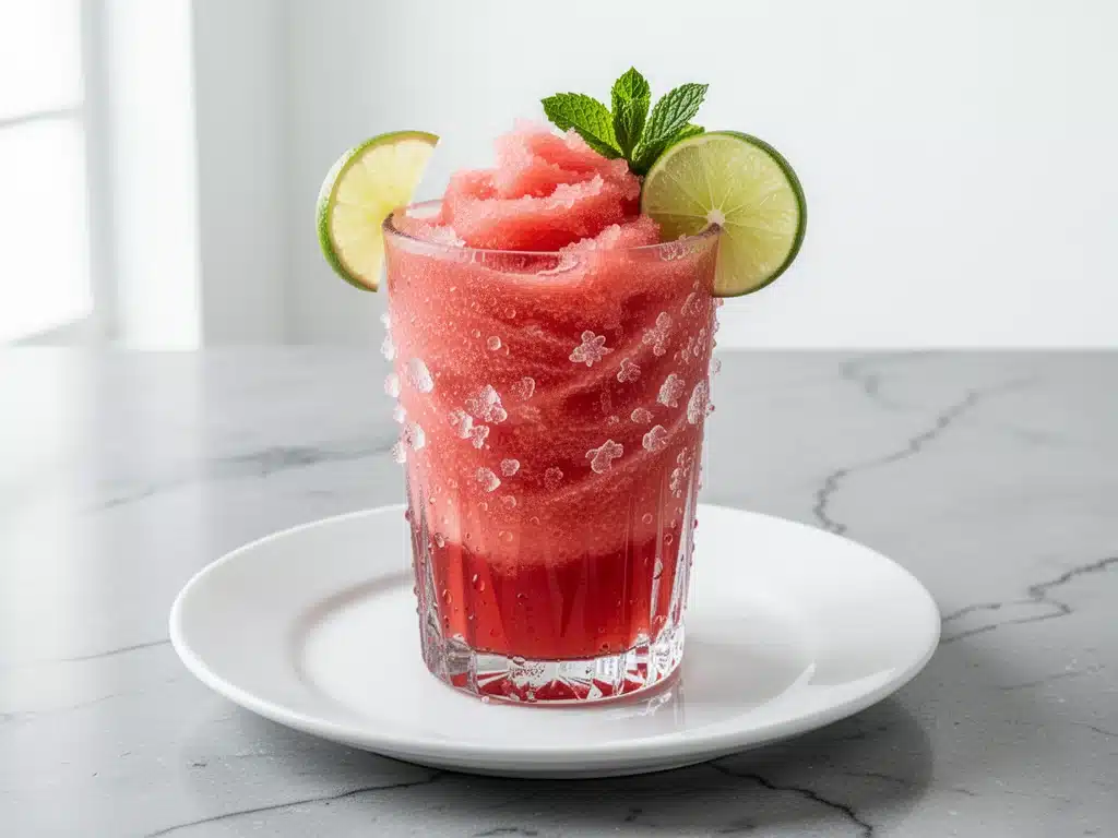 frozen watermelon lime slushie - featured image