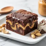 fudgy peanut butter brownies - featured image
