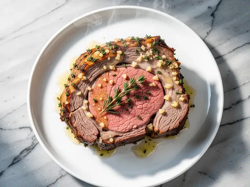 Garlic Butter Herb Prime Rib Roast: Easy Holiday Recipe 4 garlic butter herb prime rib roast preparation steps