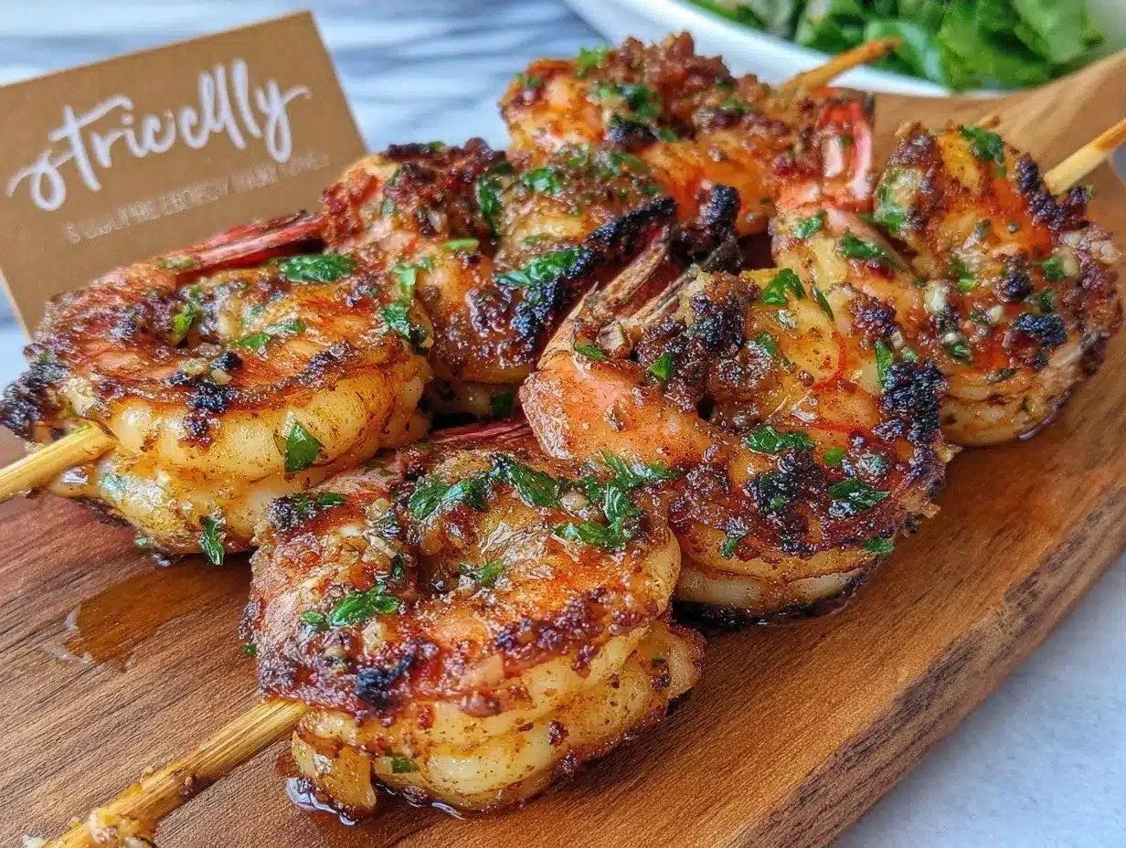 Grilled Shrimp Skewers: 5pm Nothing Planned? 4 grilled shrimp skewers preparation steps
