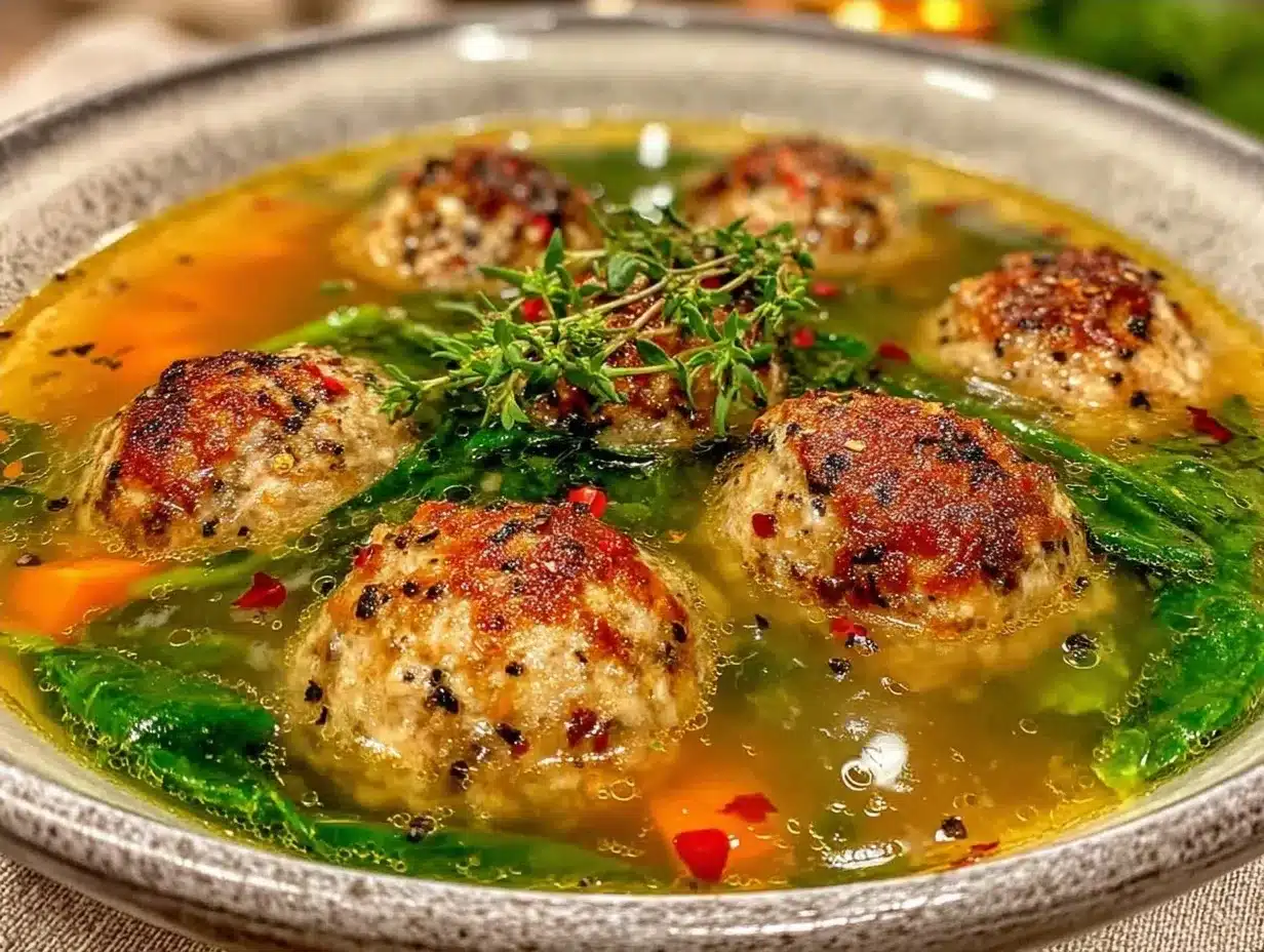 Healthy Turkey Meatball Soup: Easy 5pm Dinner 4 healthy turkey meatball soup preparation steps