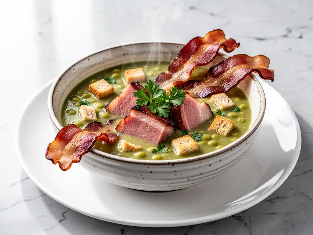 hearty ham and split pea soup - featured image