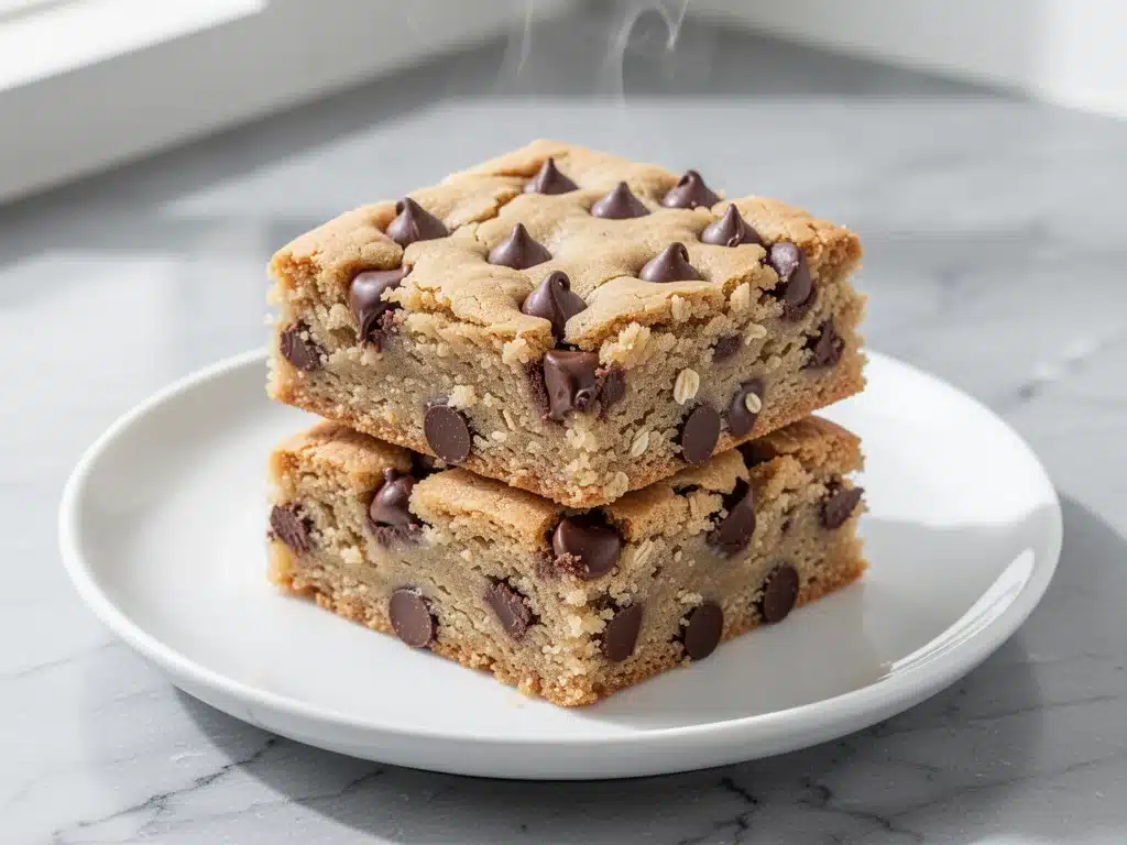 High-Protein Greek Yogurt Chocolate Chip Blondies - featured image
