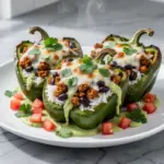high-protein turkey taco stuffed bell peppers - featured image