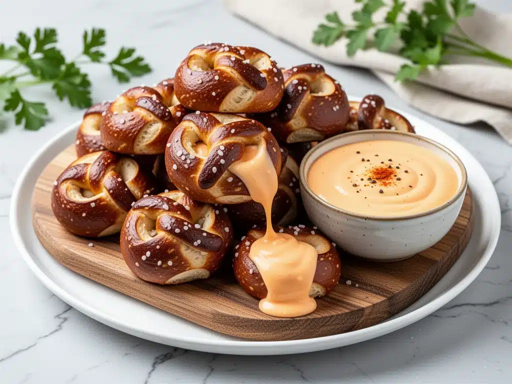 homemade soft pretzel bites - featured image