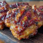 labor day grilled BBQ chicken thighs - featured image