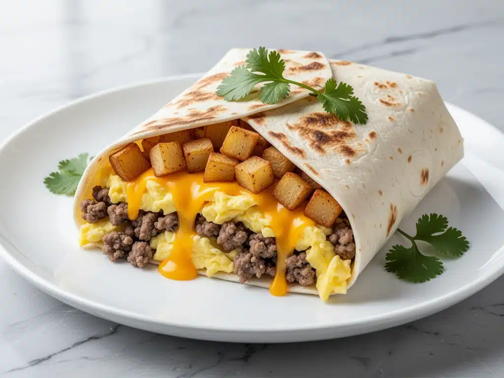 loaded breakfast burritos - featured image