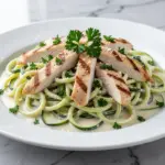 Low-Carb Chicken Alfredo Zucchini Noodles - featured image
