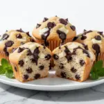 low-carb cream cheese chocolate chip muffins - featured image