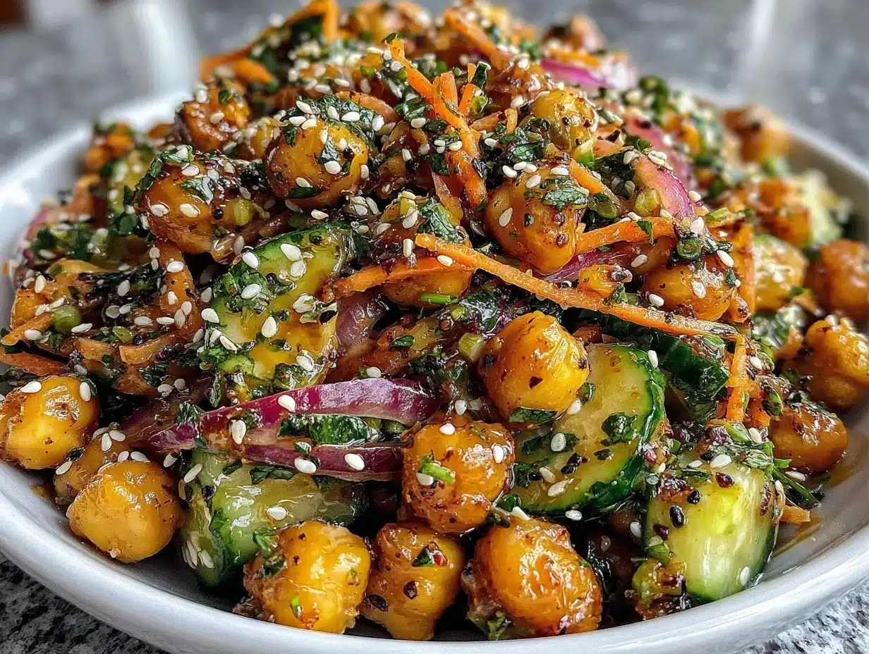Mediterranean Chickpea Salad: 5pm Dinner Fix 4 Mediterranean Chickpea Salad preparation steps