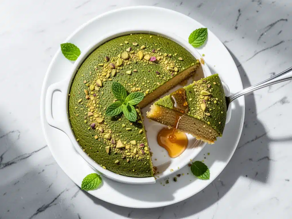 Mediterranean Pistachio Honey Semolina Cake: Easy 5-Ingredient Recipe 4 Mediterranean Pistachio Honey Semolina Cake preparation steps