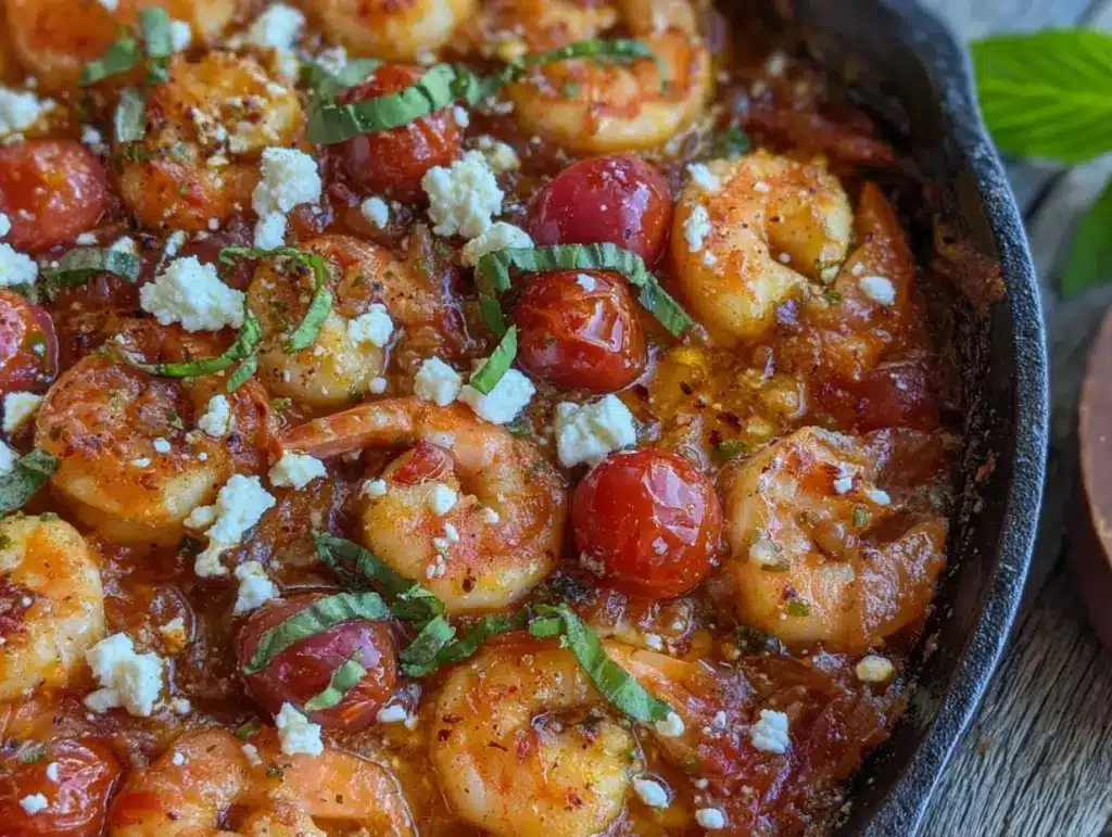 Mediterranean shrimp skillet - featured image