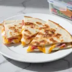 mini ham and cheese quesadillas - featured image