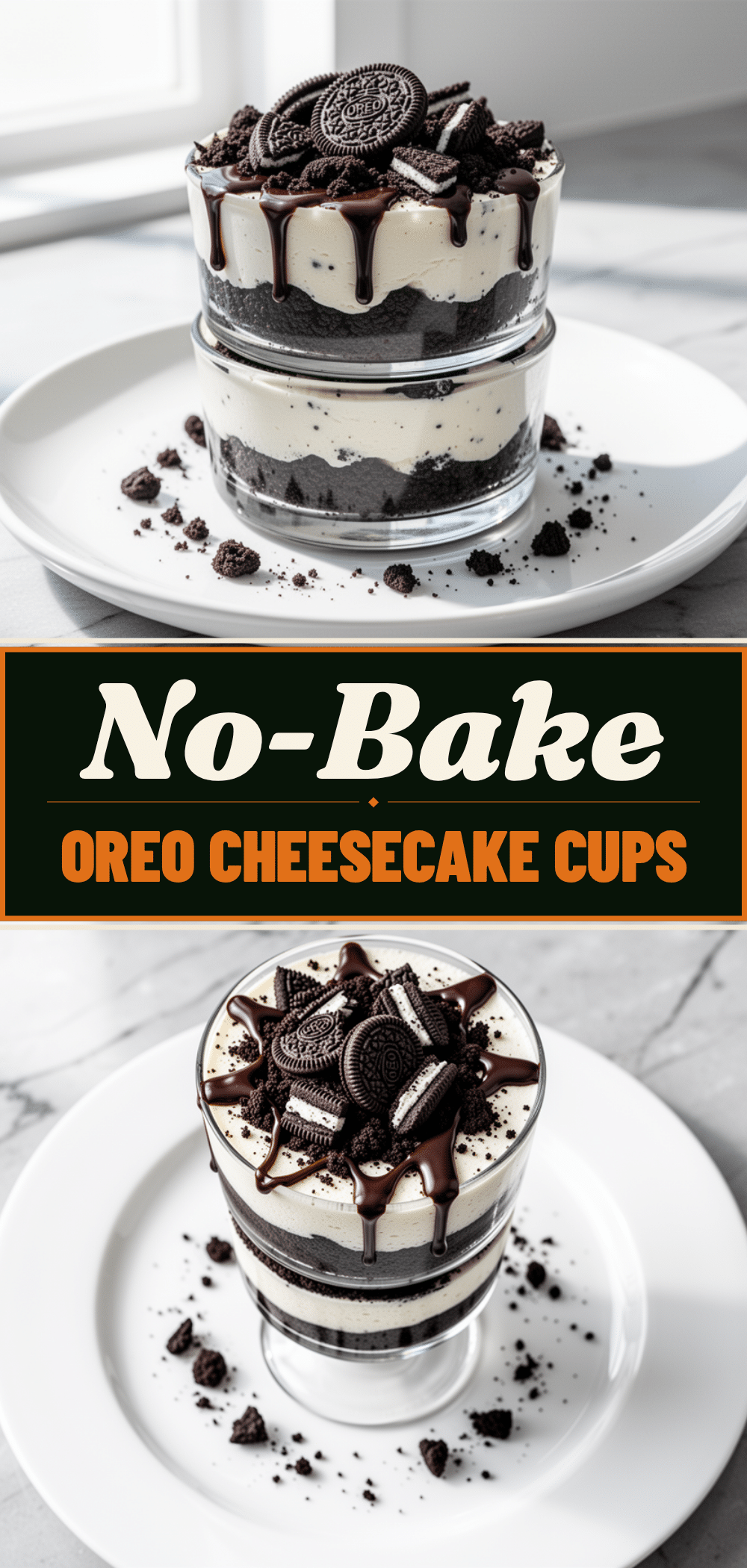 No-Bake Oreo Chocolate Cheesecake Cups: 5-Minute Party Dessert 5 no-bake Oreo chocolate cheesecake cups recipe