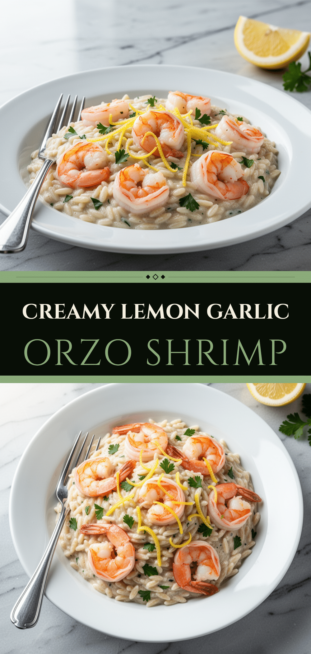 One-Pot Creamy Lemon Garlic Orzo with Shrimp 5 One-Pot Creamy Lemon Garlic Orzo with Shrimp recipe