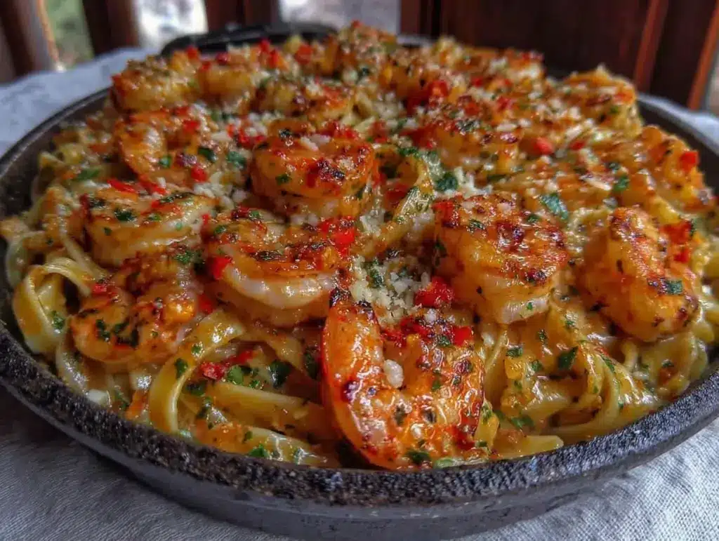 one-pot shrimp pasta - featured image
