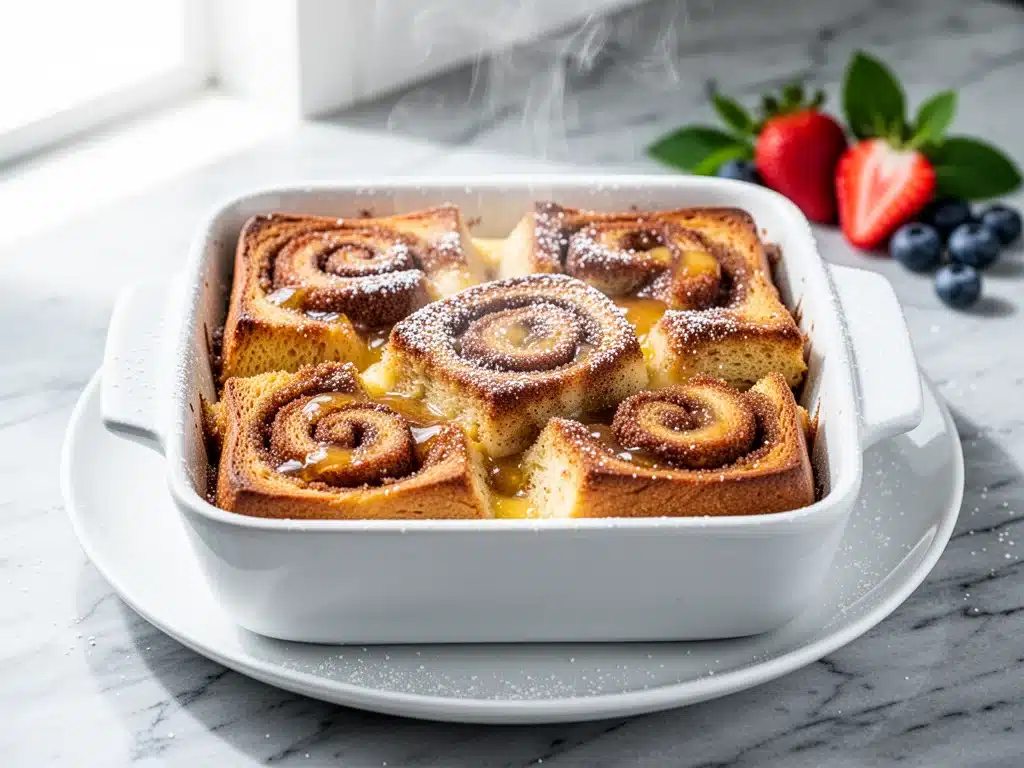 Overnight Cinnamon Roll French Toast Casserole - featured image