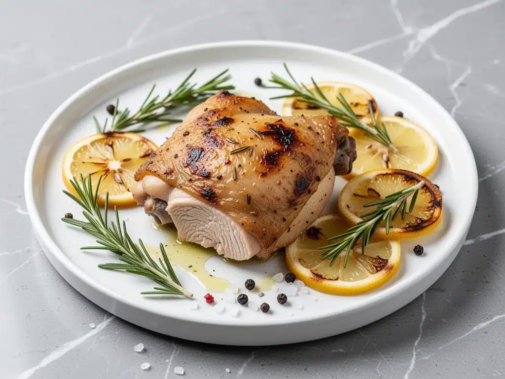 paleo one-pan lemon rosemary roasted chicken - featured image